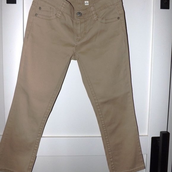 UNION BAY CROP JEANS SIZE 5 TAUPE BEIGE - Picture 3 of 6